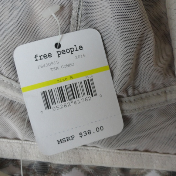 Free People Halter Bra Leopard Print Floral Brown - Picture 5 of 6